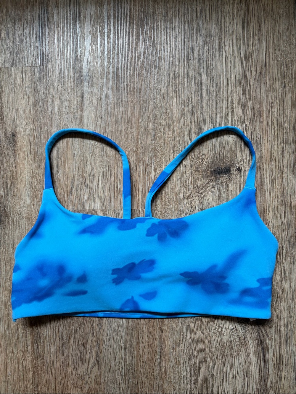lululemon athletica Wunder Train Strappy Racer Hazy Blue Sports Bra A/B cup